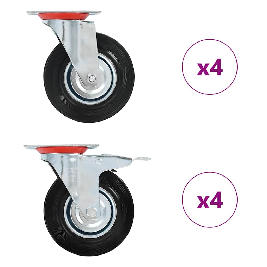 vidaXL Otočné kolieska 8 ks 125 mm