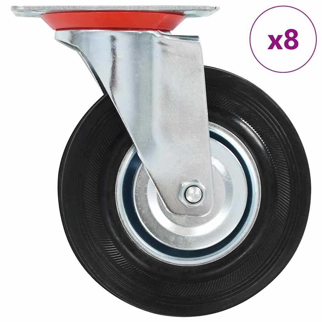 vidaXL Otočné kolieska 8 ks 125 mm