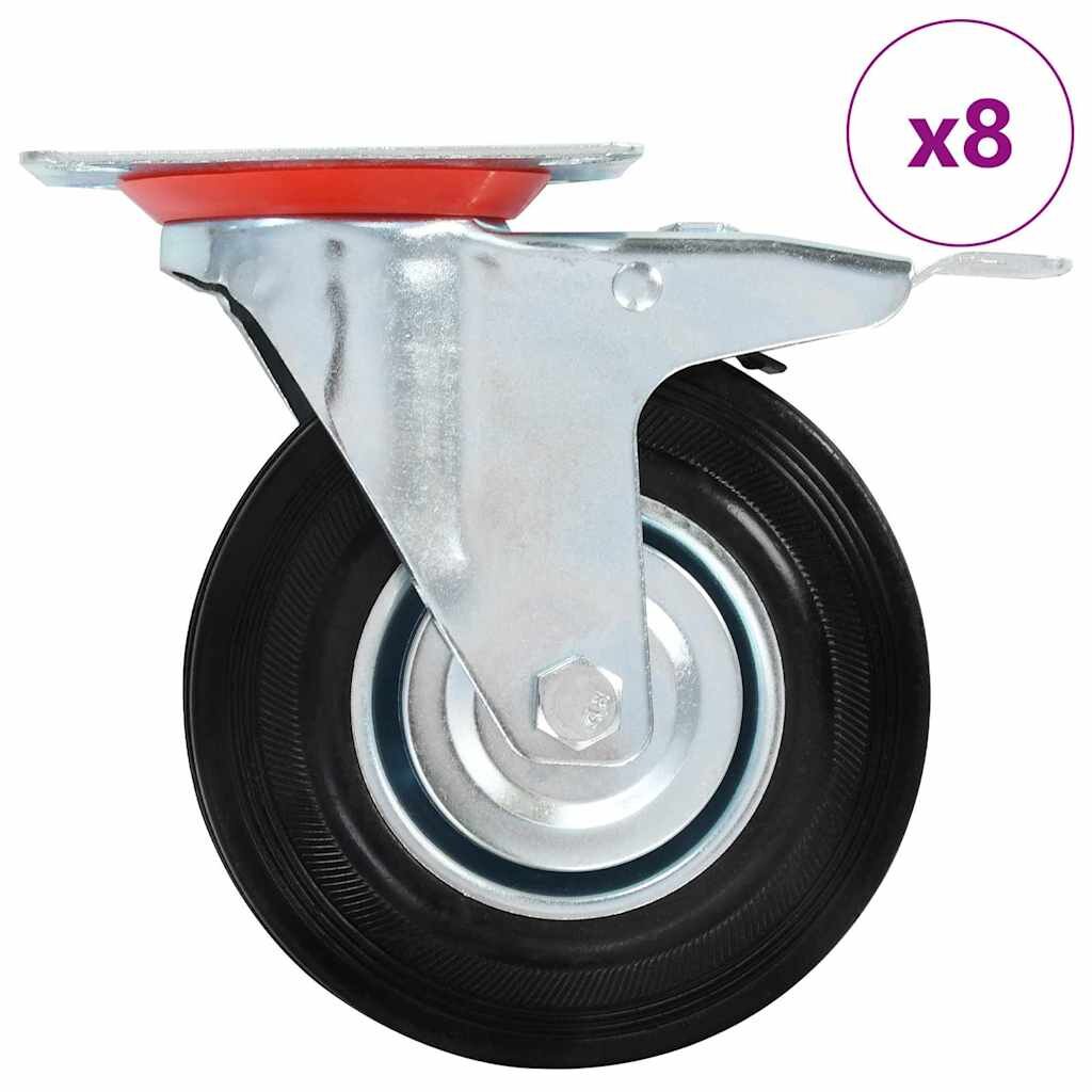 vidaXL Otočné kolieska 8 ks 125 mm