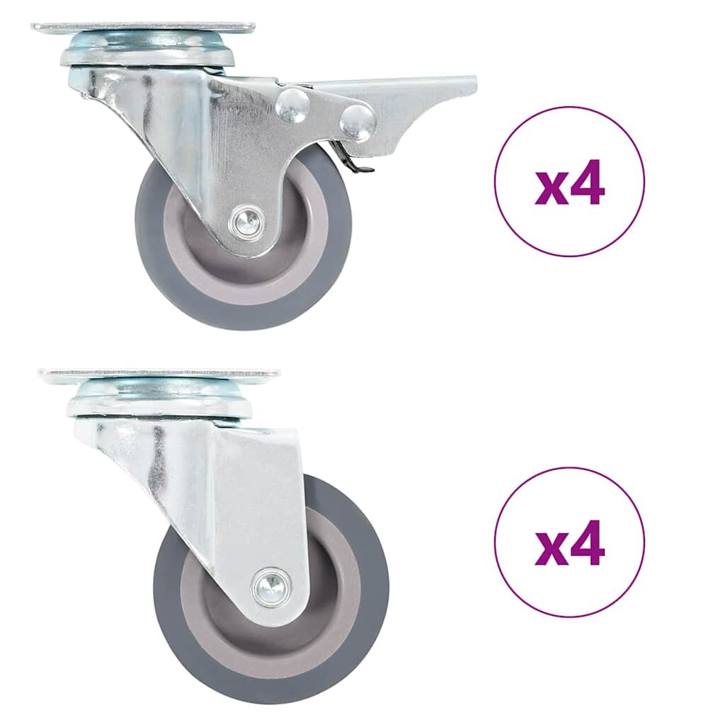 vidaXL Otočné kolieska 8 ks 50 mm