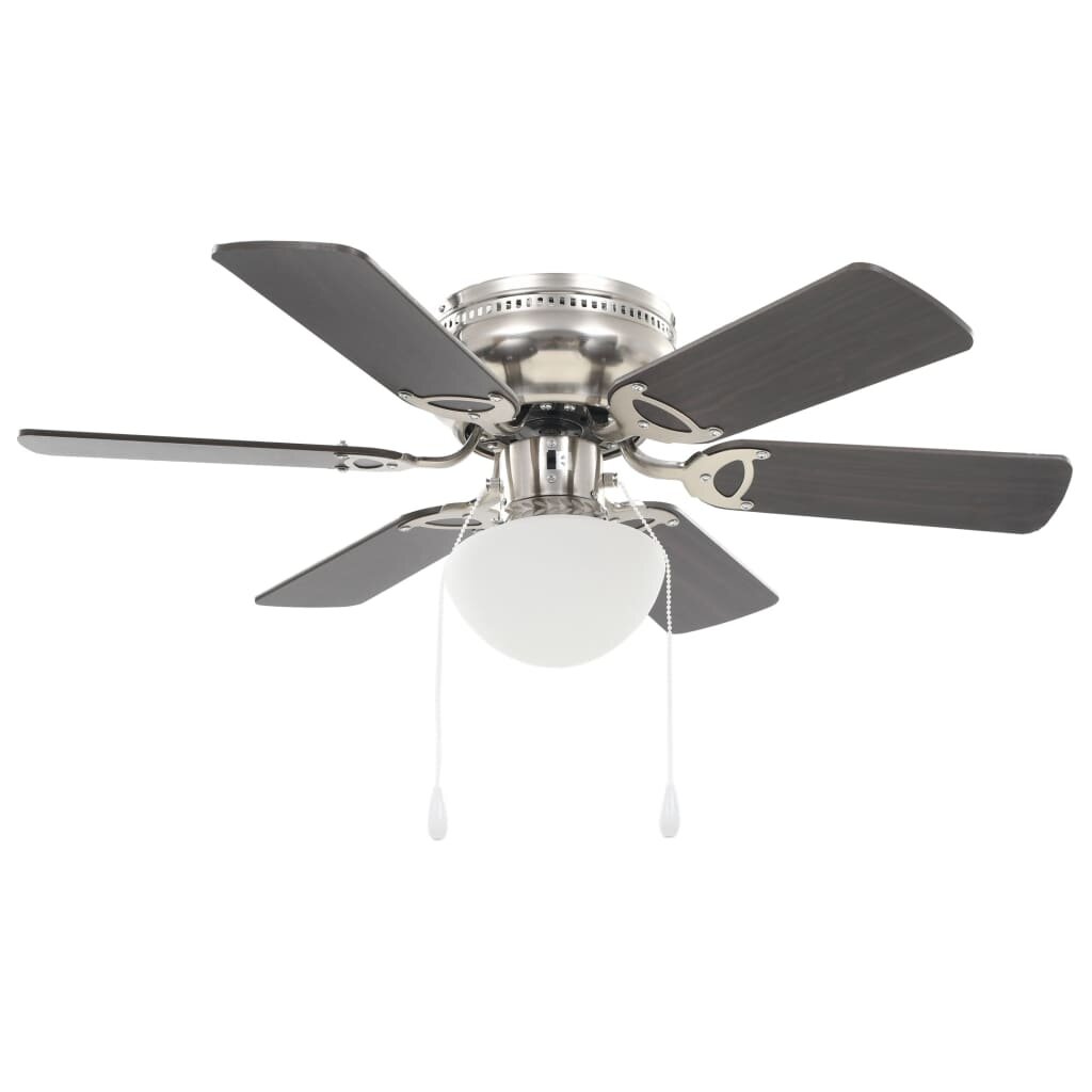 vidaXL Ozdobný stropný ventilátor s osvetlením 82 cm tmavohnedý