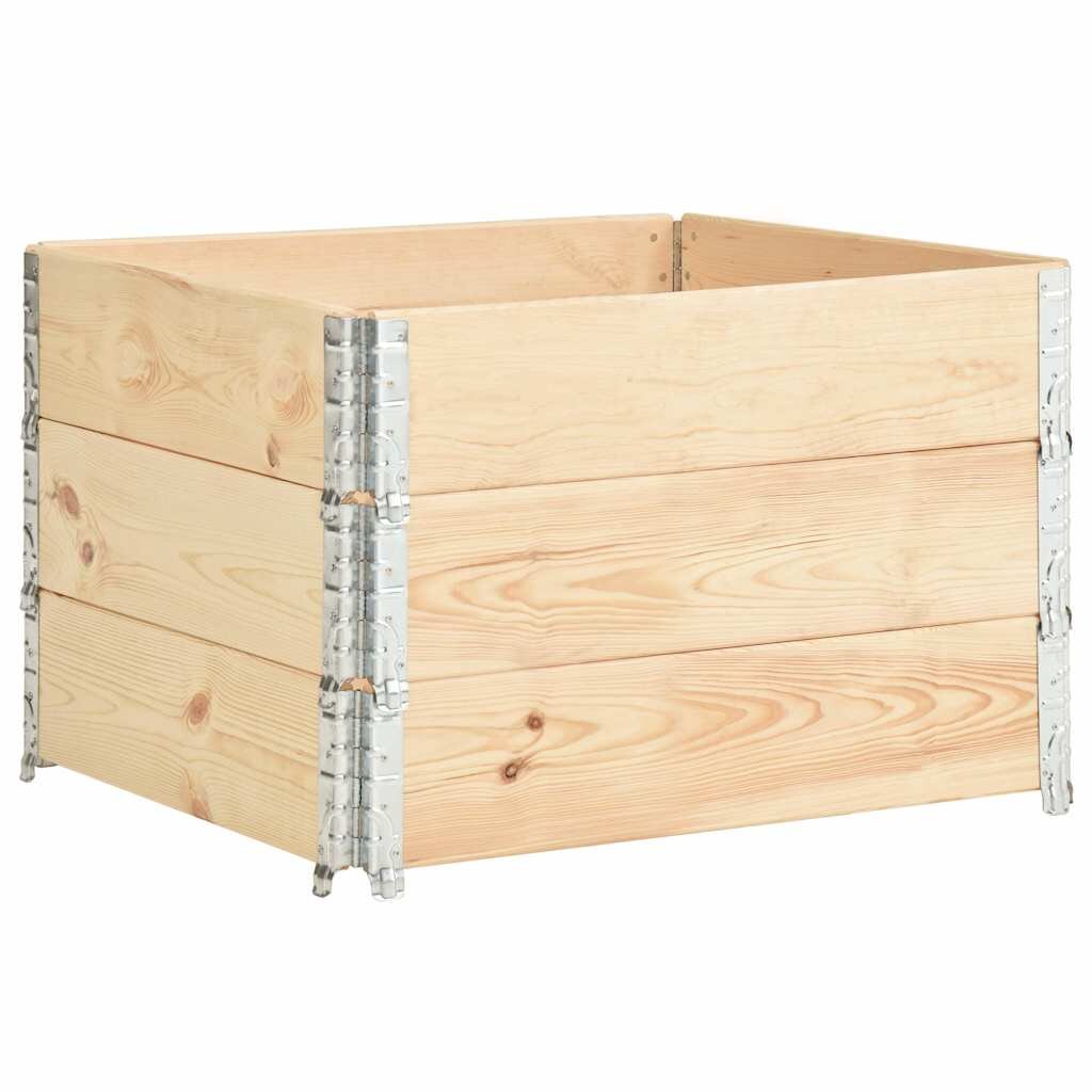 vidaXL Paletové nástavce 3 ks 100x100 cm borovicový masív