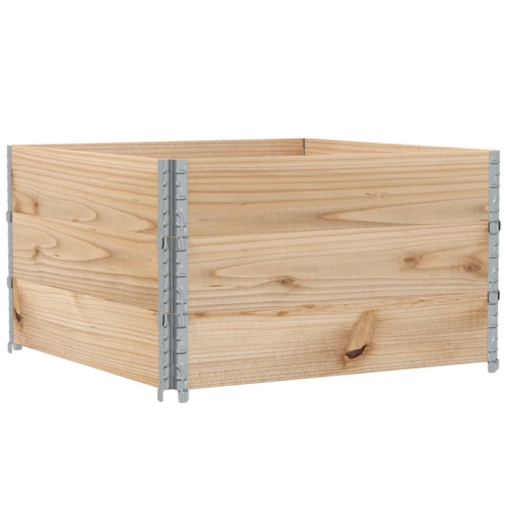 vidaXL Paletové ohrádky 3 ks 100x100 cm borovicový masív