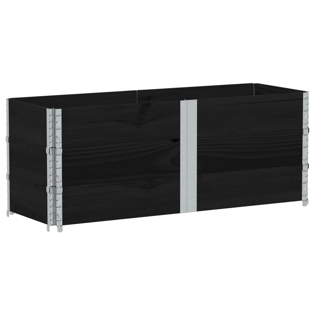 vidaXL Paletové ohrádky 3 ks čierne 150x50 cm borovicový masív
