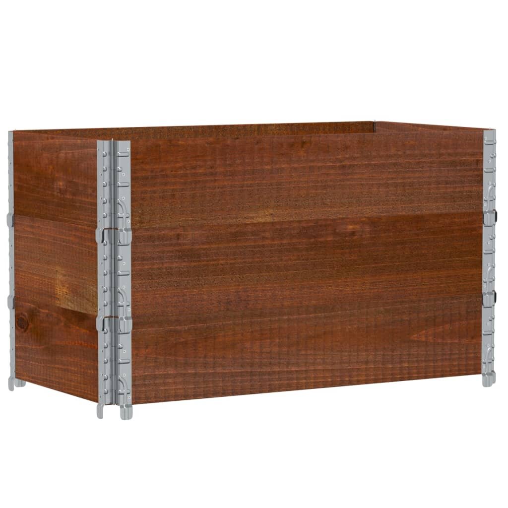 vidaXL Paletové ohrádky 3 ks hnedé 100x50 cm borovicový masív