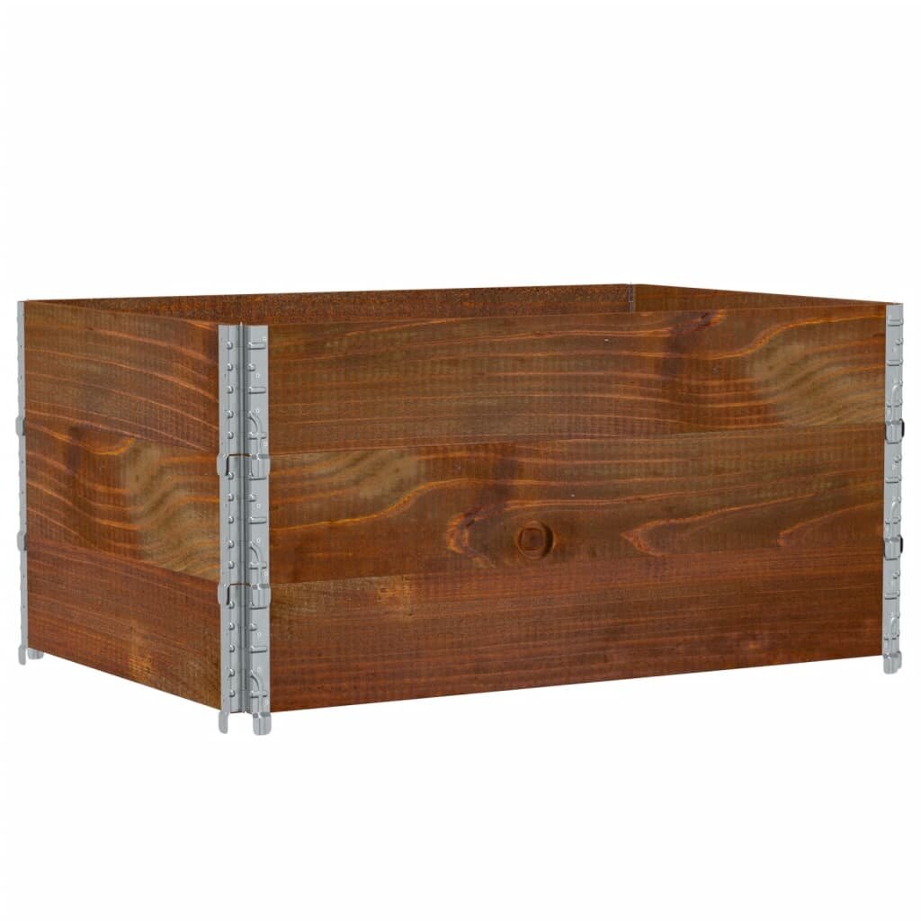 vidaXL Paletové ohrádky 3 ks hnedé 120x80 cm borovicový masív