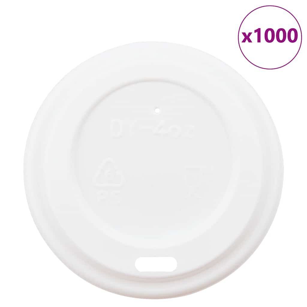 vidaXL Papierové viečka na šálky kávy Ø60 mm 4oz 1000 ks biely plast