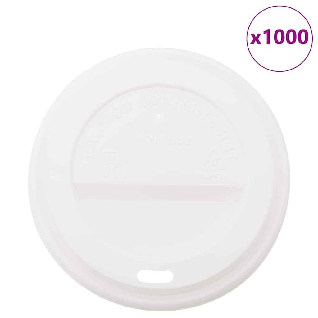 vidaXL Papierové viečka na šálky kávy Ø90 mm 12oz/16oz 1000 ks plast