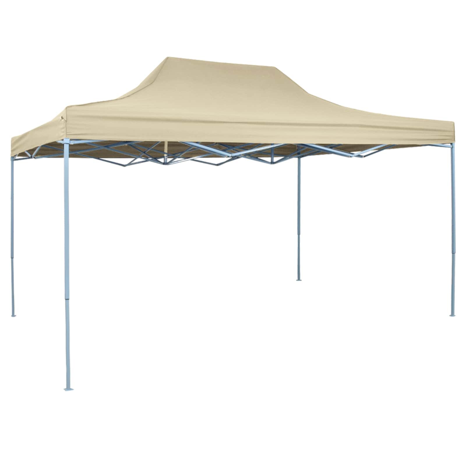 vidaXL Párty stan 291 x 431 x 315 cm Krémová Oxfordská látka