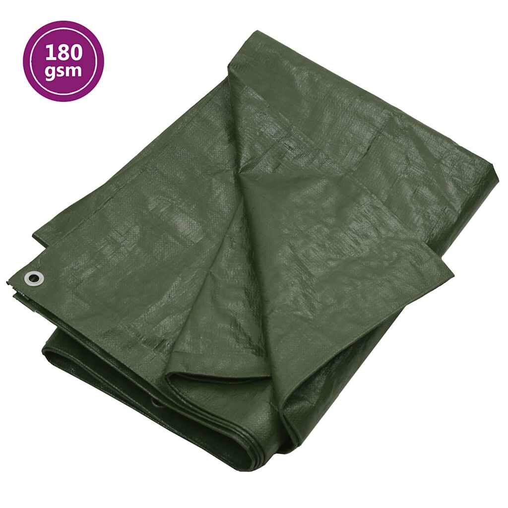 vidaXL Plachta 180 g/m² 8x8 m zelená HDPE