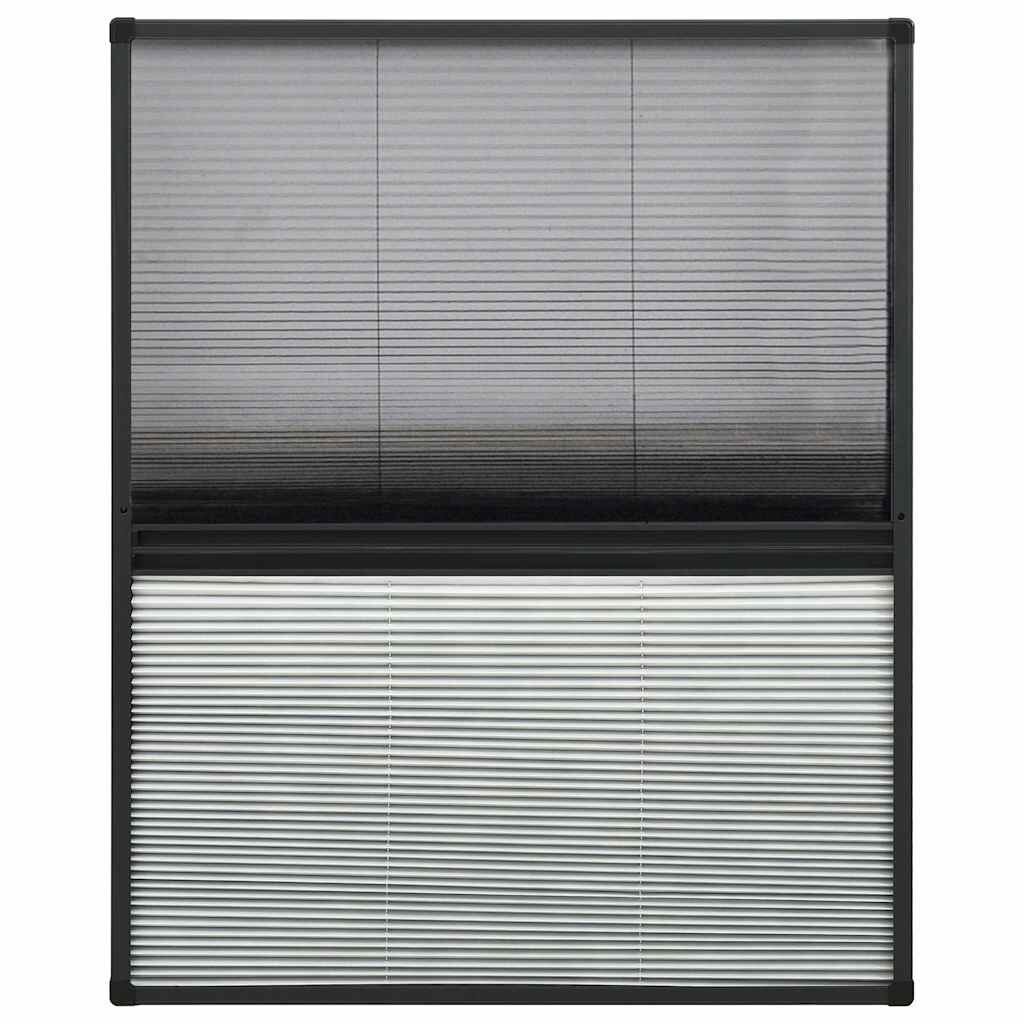 vidaXL Plisovaná okenná sieťka proti hmyzu s roletou hliník 60x80 cm