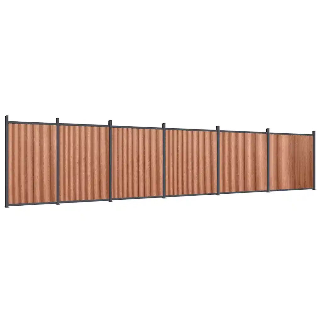 vidaXL Plotový panel hnedý 1045x186 cm WPC