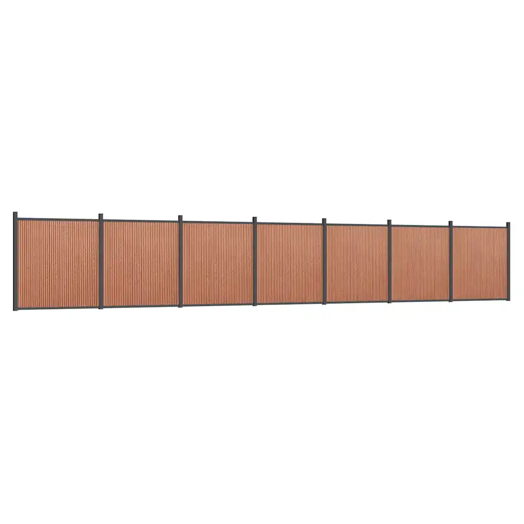 vidaXL Plotový panel hnedý 1218x186 cm WPC