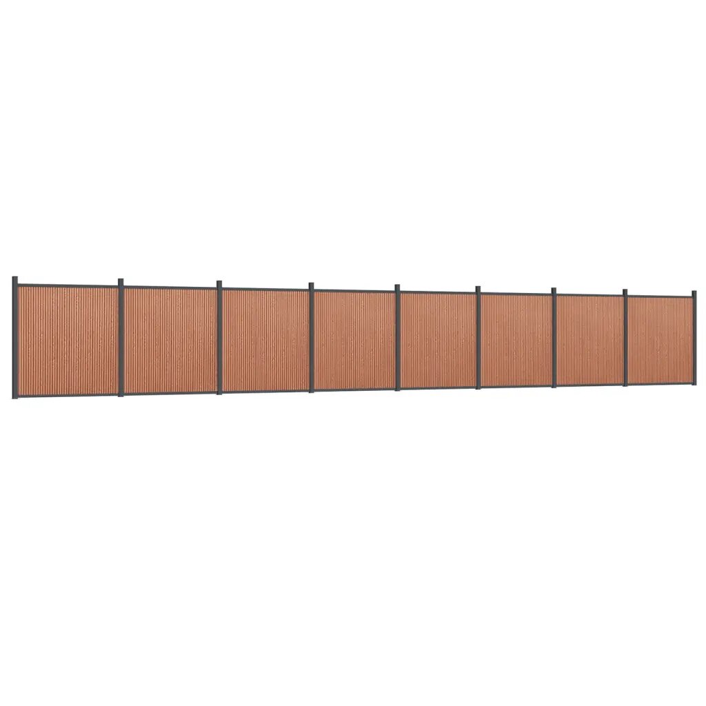 vidaXL Plotový panel hnedý 1391x186 cm WPC