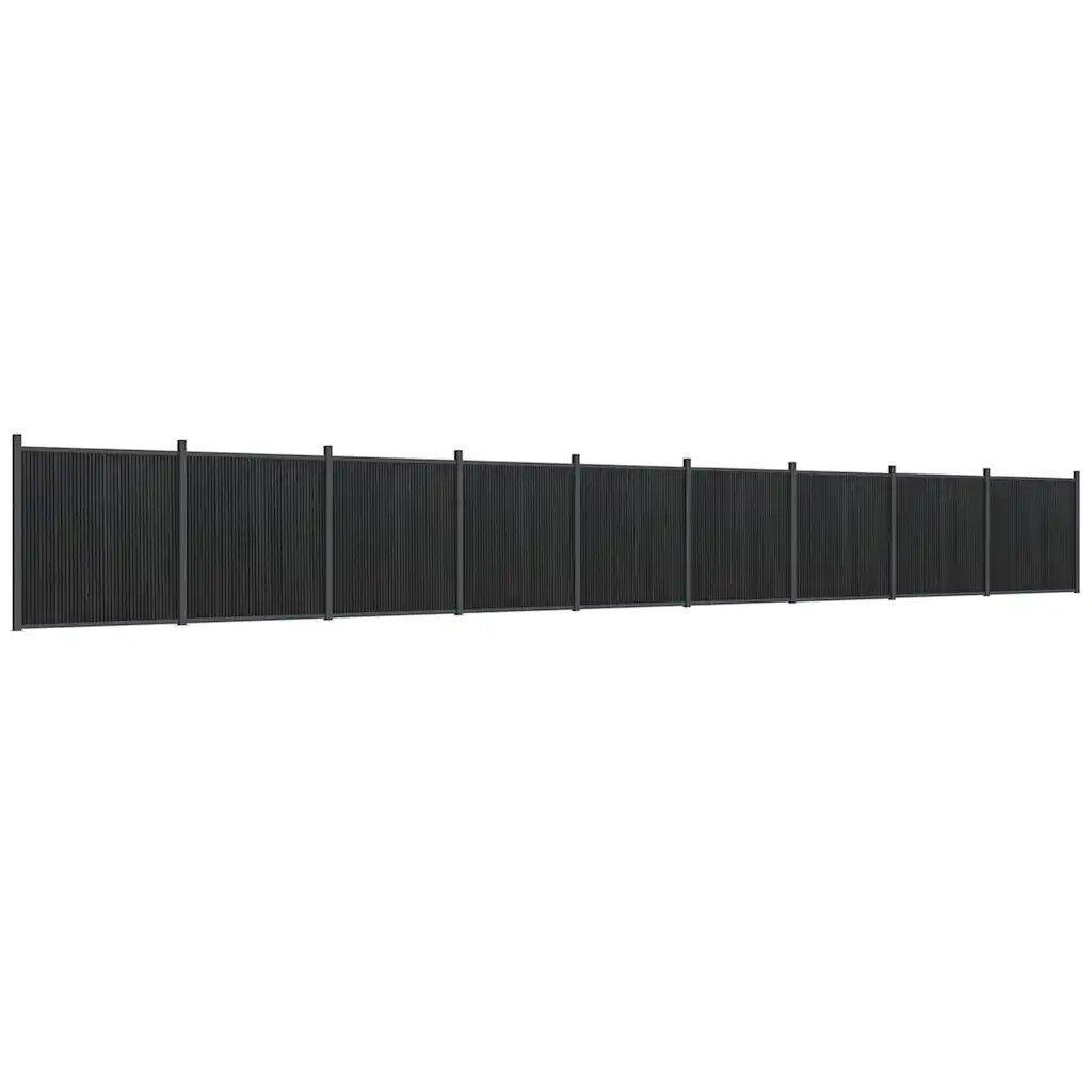 vidaXL Plotový panel sivý 1564x186 cm WPC