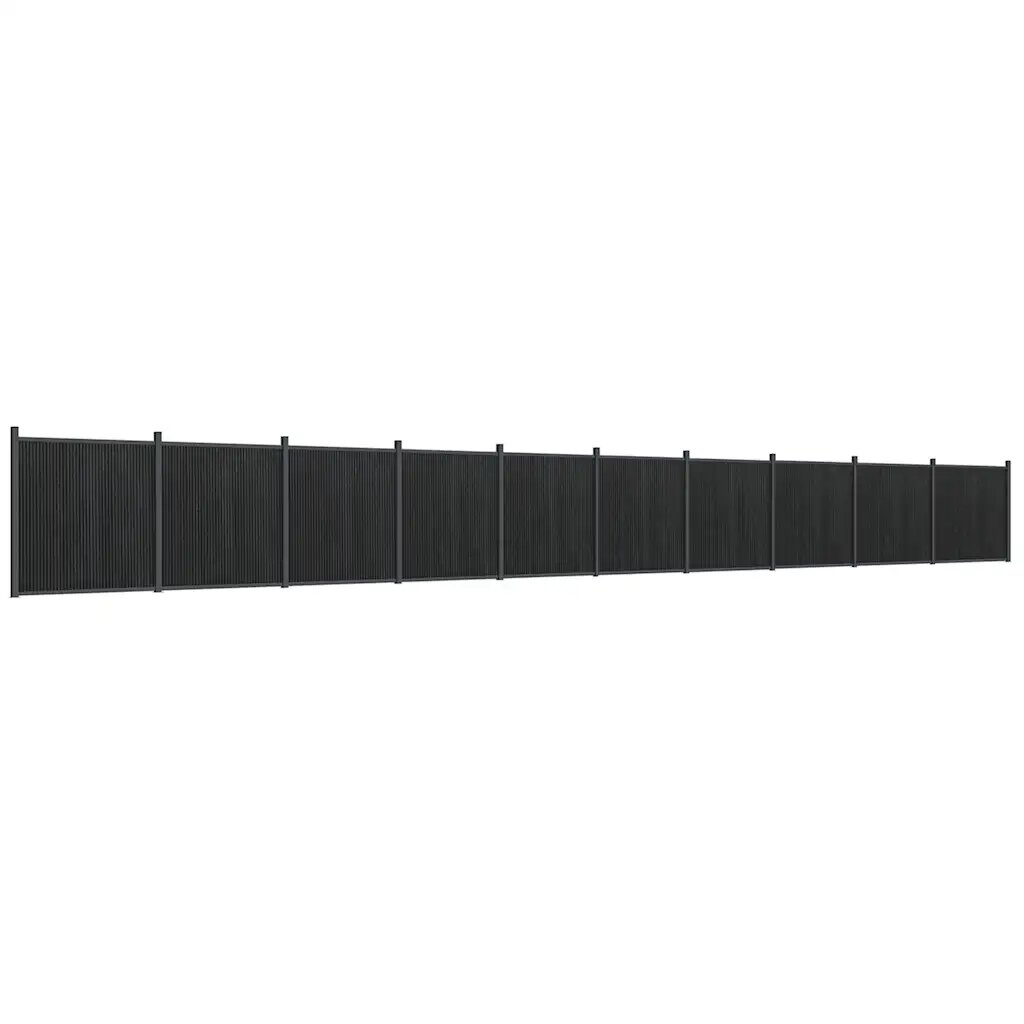 vidaXL Plotový panel sivý 1737x186 cm WPC