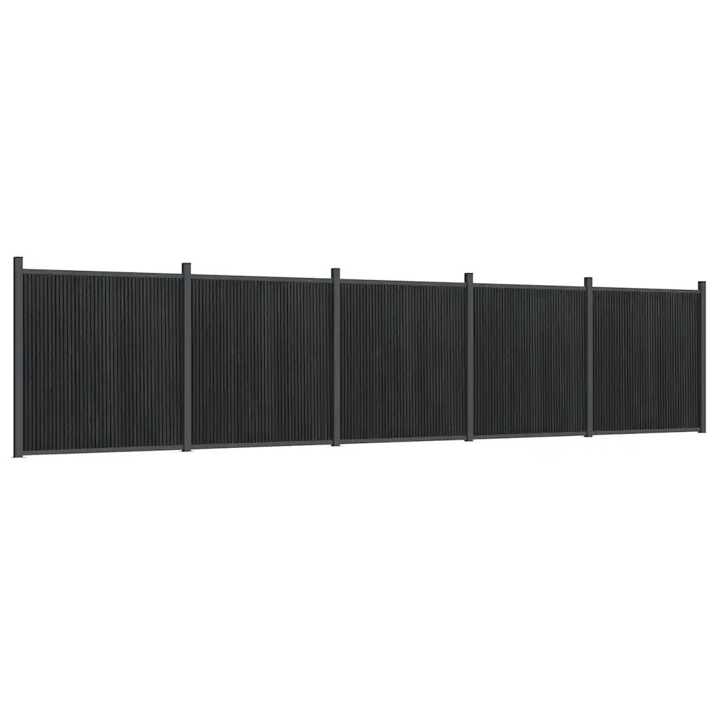 vidaXL Plotový panel sivý 872x186 cm WPC