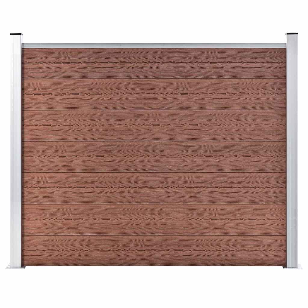 vidaXL Plotový panel WPC 180x146 cm hnedý