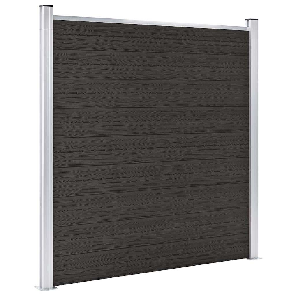 vidaXL Plotový panel WPC 180x186 cm čierny