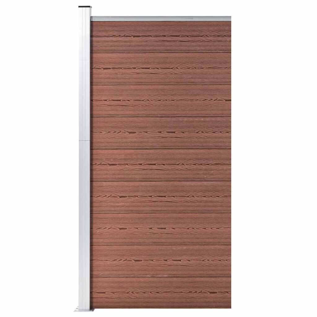 vidaXL Plotový panel WPC 95x186 cm hnedý