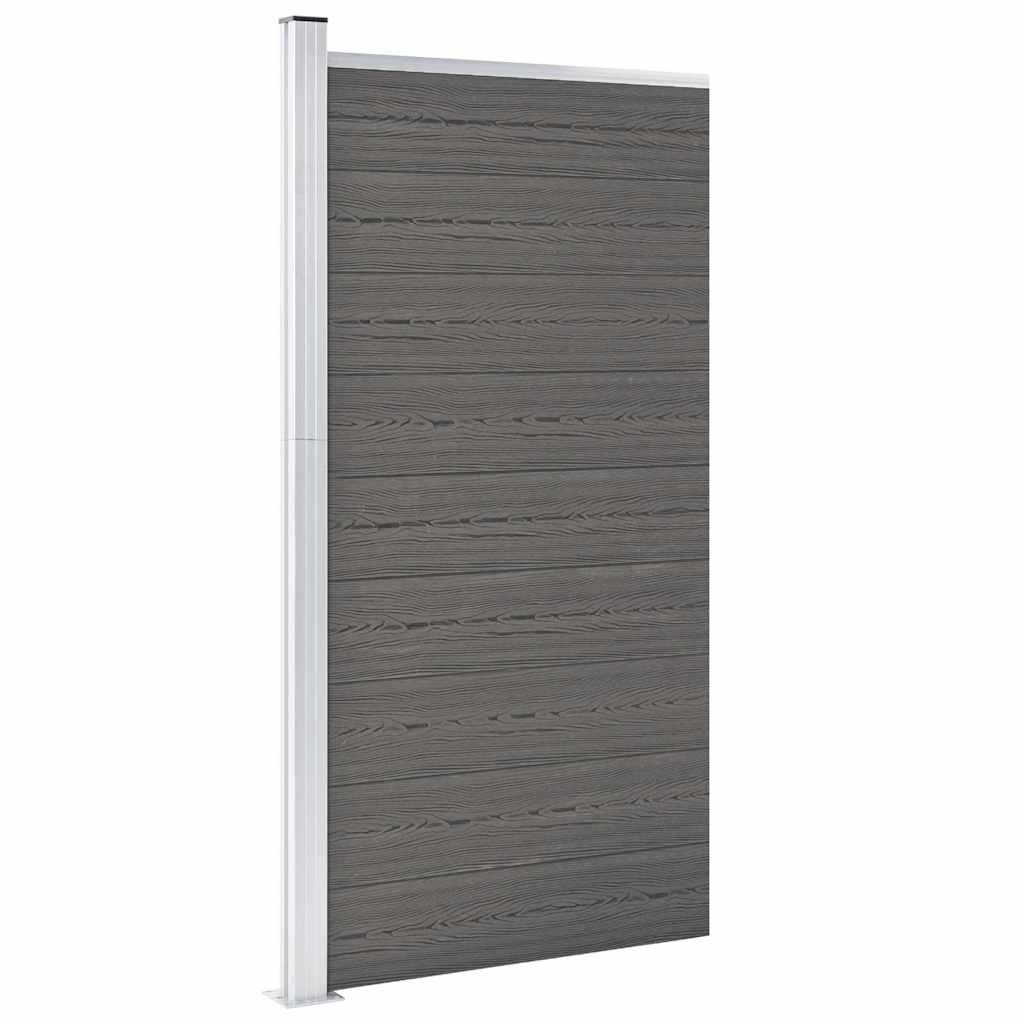 vidaXL Plotový panel WPC 95x186 cm sivý