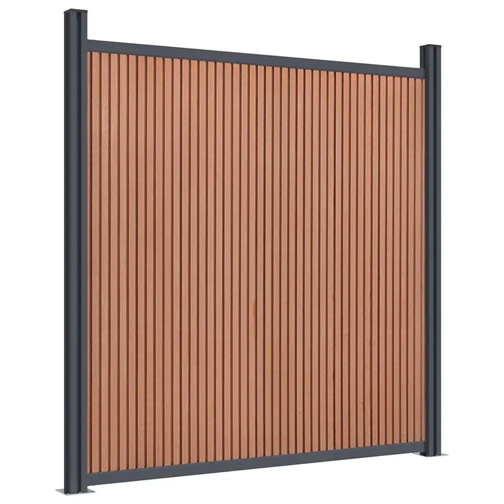 vidaXL Plotový panel WPC hnedý 180x186 cm