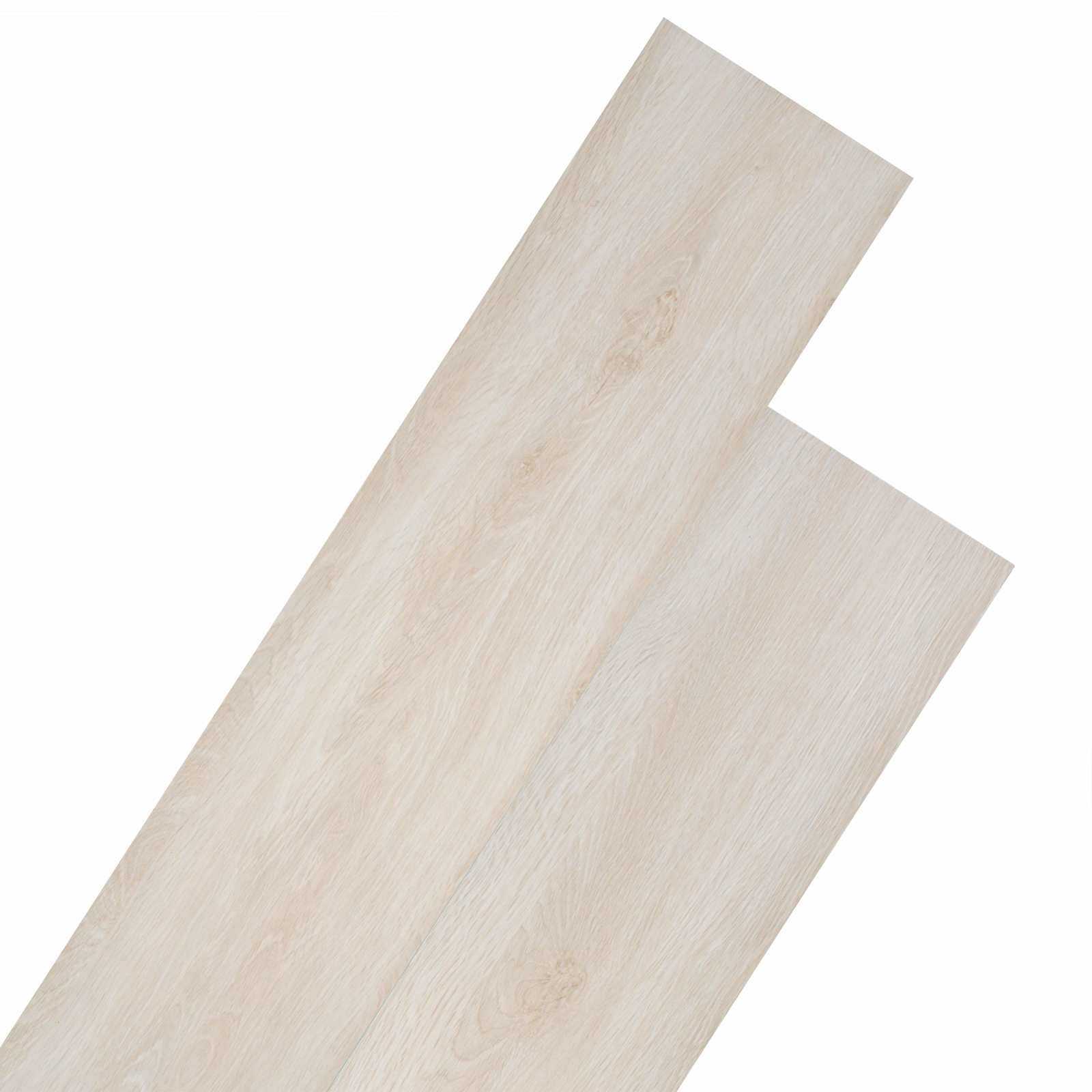vidaXL Podlahové dosky Klasický biely dub 526 m² 18 ks PVC