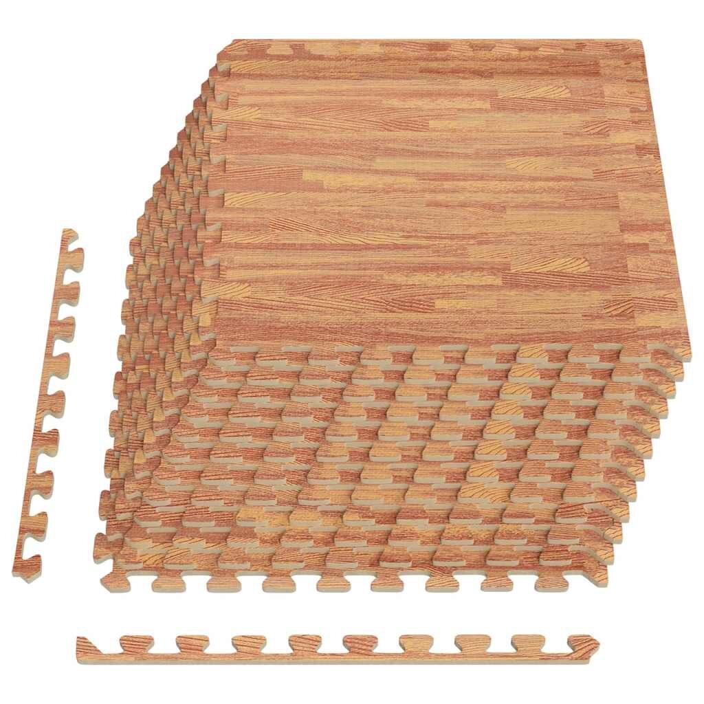 vidaXL Podložka puzzle štruktúra dreva 12 ks 432㎡ EVA pena