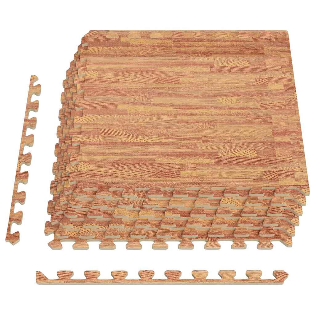 vidaXL Podložka puzzle štruktúra dreva 6 ks 216㎡ EVA pena