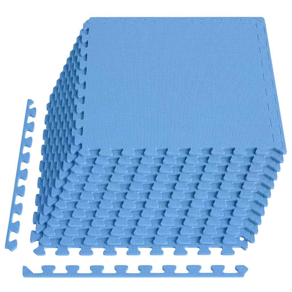 vidaXL Podložky puzzle 24 ks 864㎡ EVA pena modré