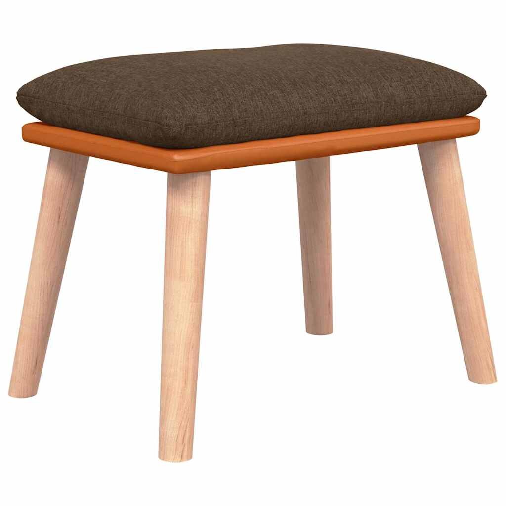 vidaXL Podnožka hnedá 45x295x35 cm látka a umelá koža