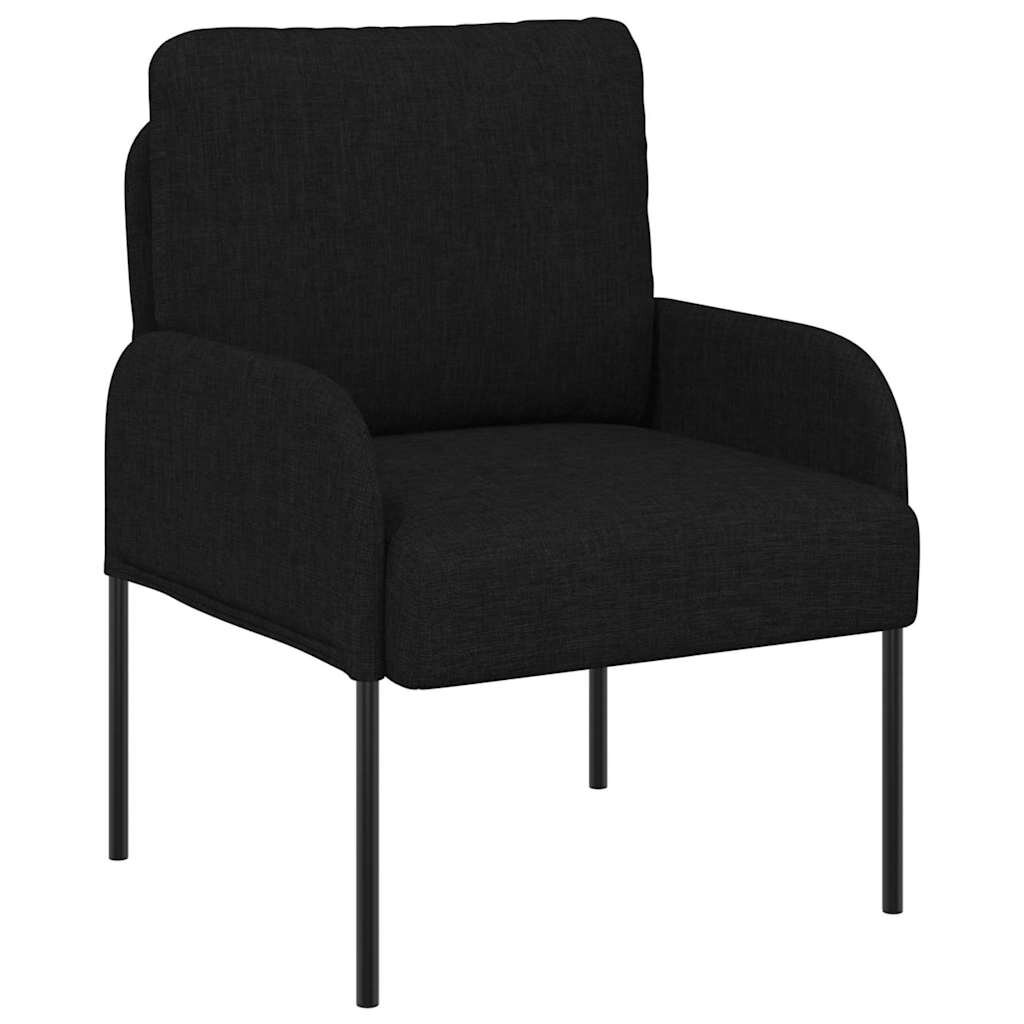 vidaXL Pohovky s vankúšom 55cm Čierna Preglejka