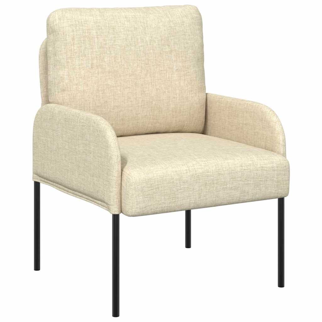vidaXL Pohovky s vankúšom 55cm Krémová Preglejka