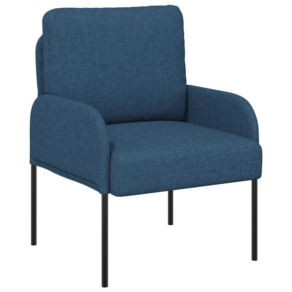vidaXL Pohovky s vankúšom 55cm Modrá Preglejka