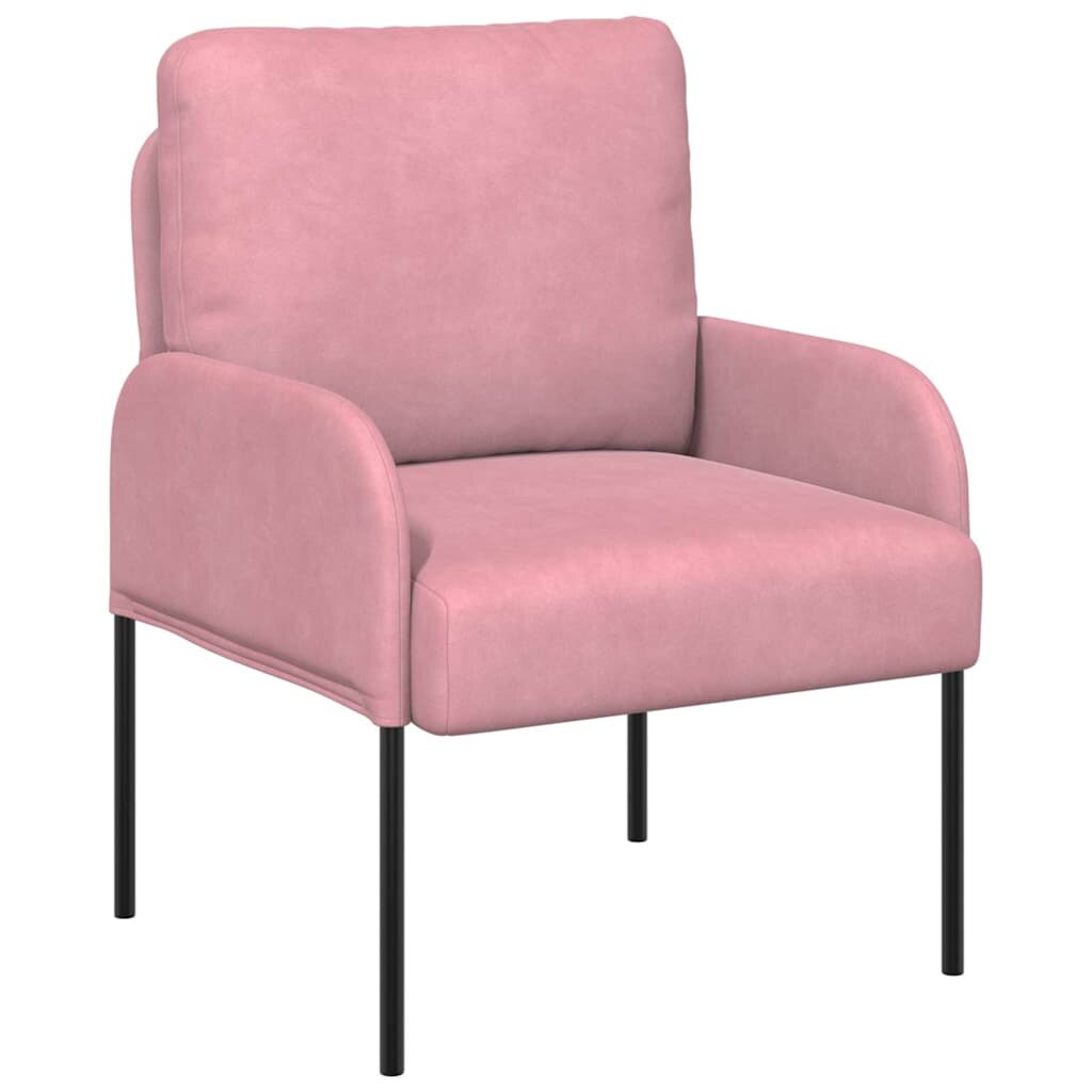 vidaXL Pohovky s vankúšom 55cm Ružová Preglejka