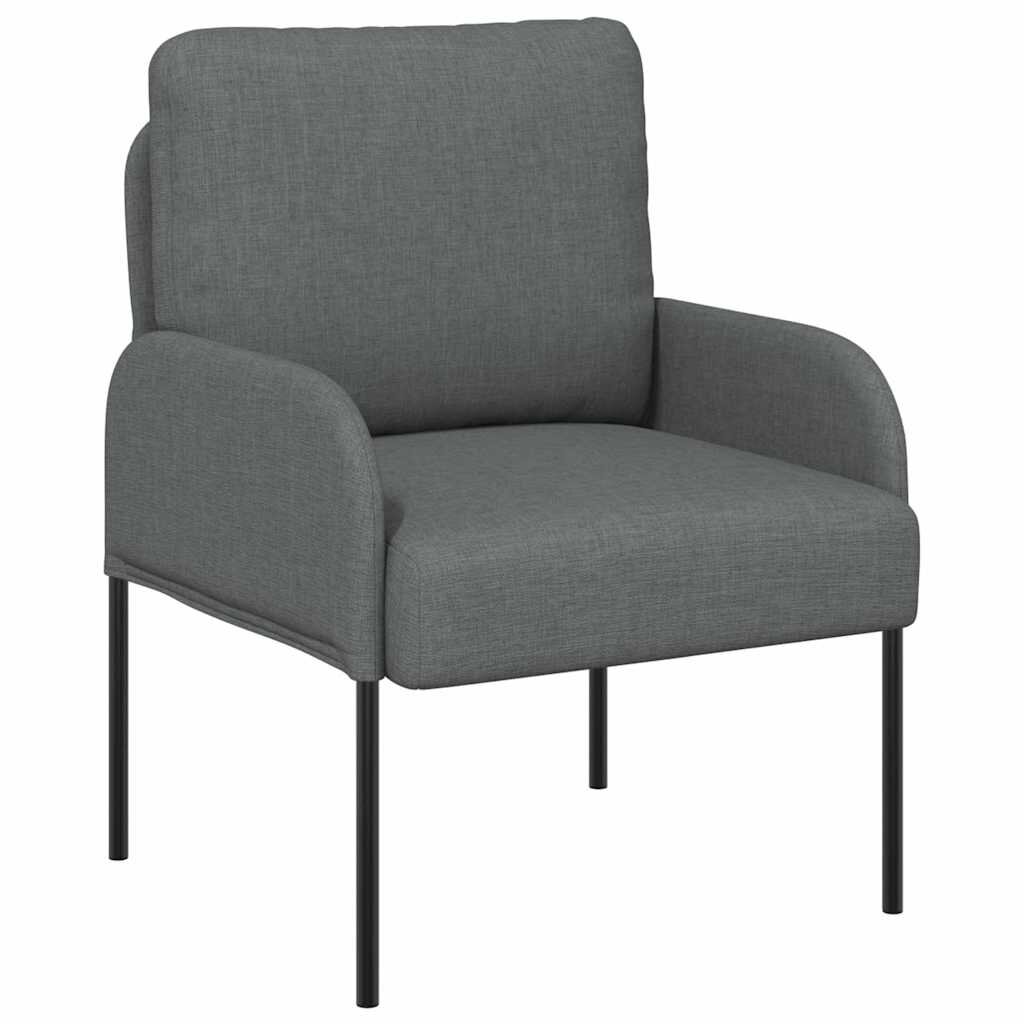vidaXL Pohovky s vankúšom 55cm Tmavo šedá Preglejka