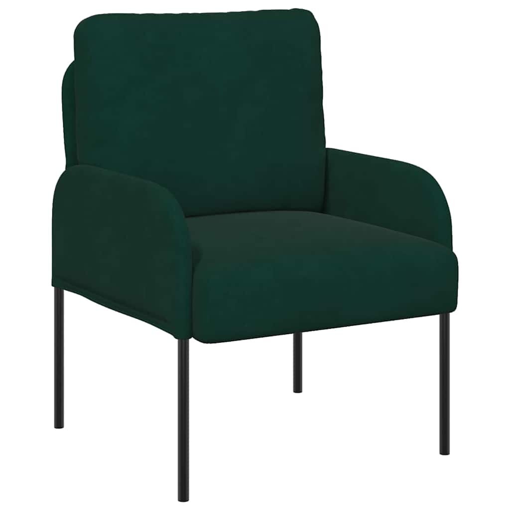 vidaXL Pohovky s vankúšom 55cm Tmavozelená Preglejka