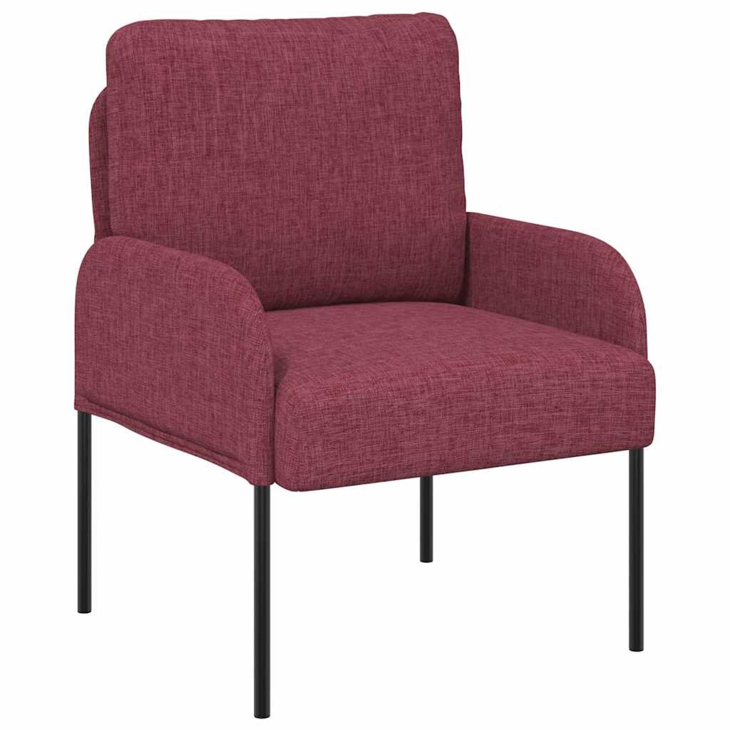 vidaXL Pohovky s vankúšom 55cm Víno červené Preglejka