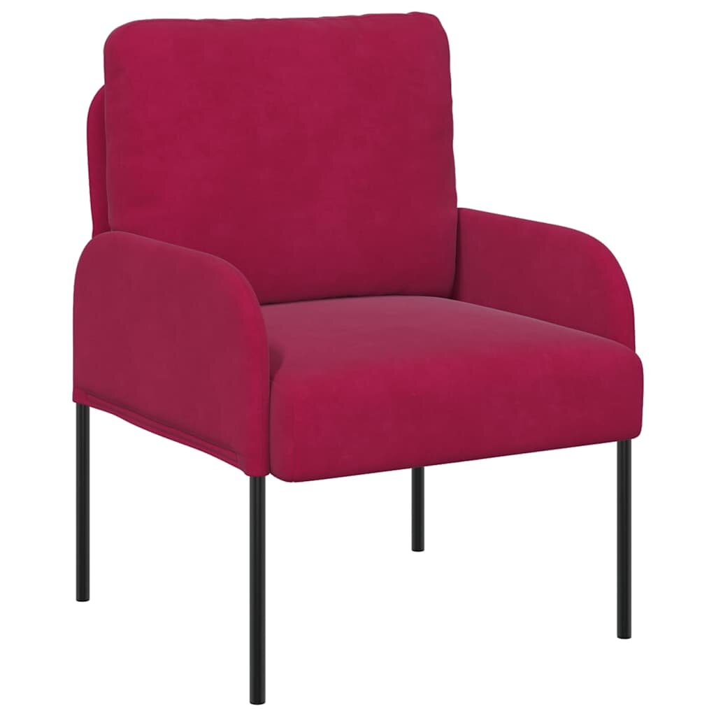 vidaXL Pohovky s vankúšom 55cm Víno červené Preglejka