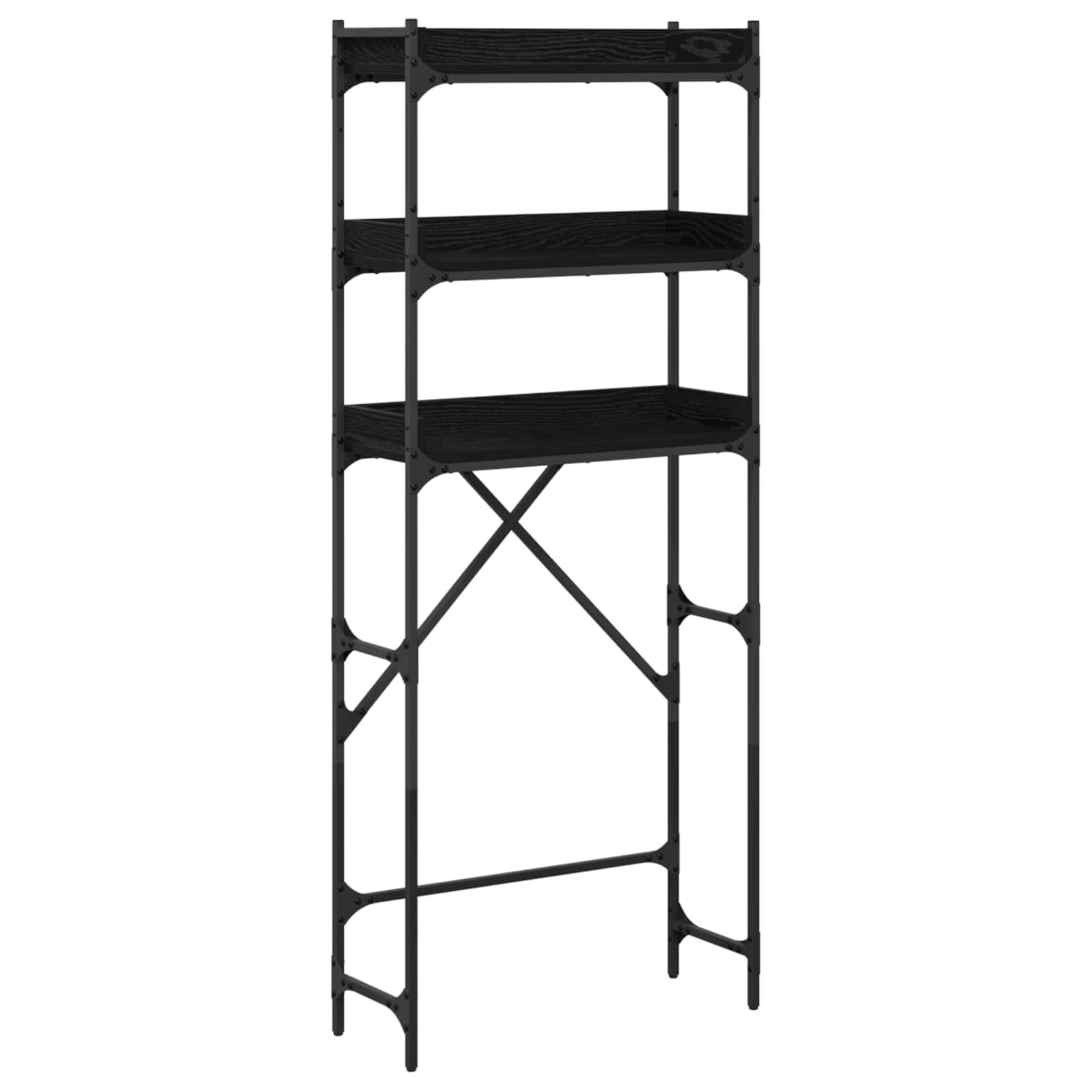 vidaXL Polica na práčku Čierny 0ak 67 x 25 x 163 cm Kompozitné drevo
