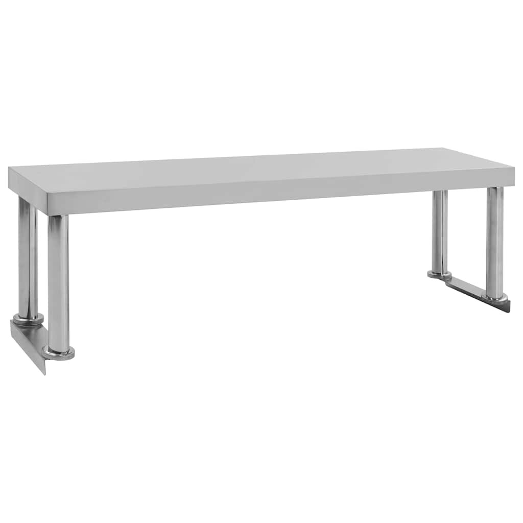 vidaXL Polica na pracovný stôl 120x30x35 cm nehrdzavejúca oceľ