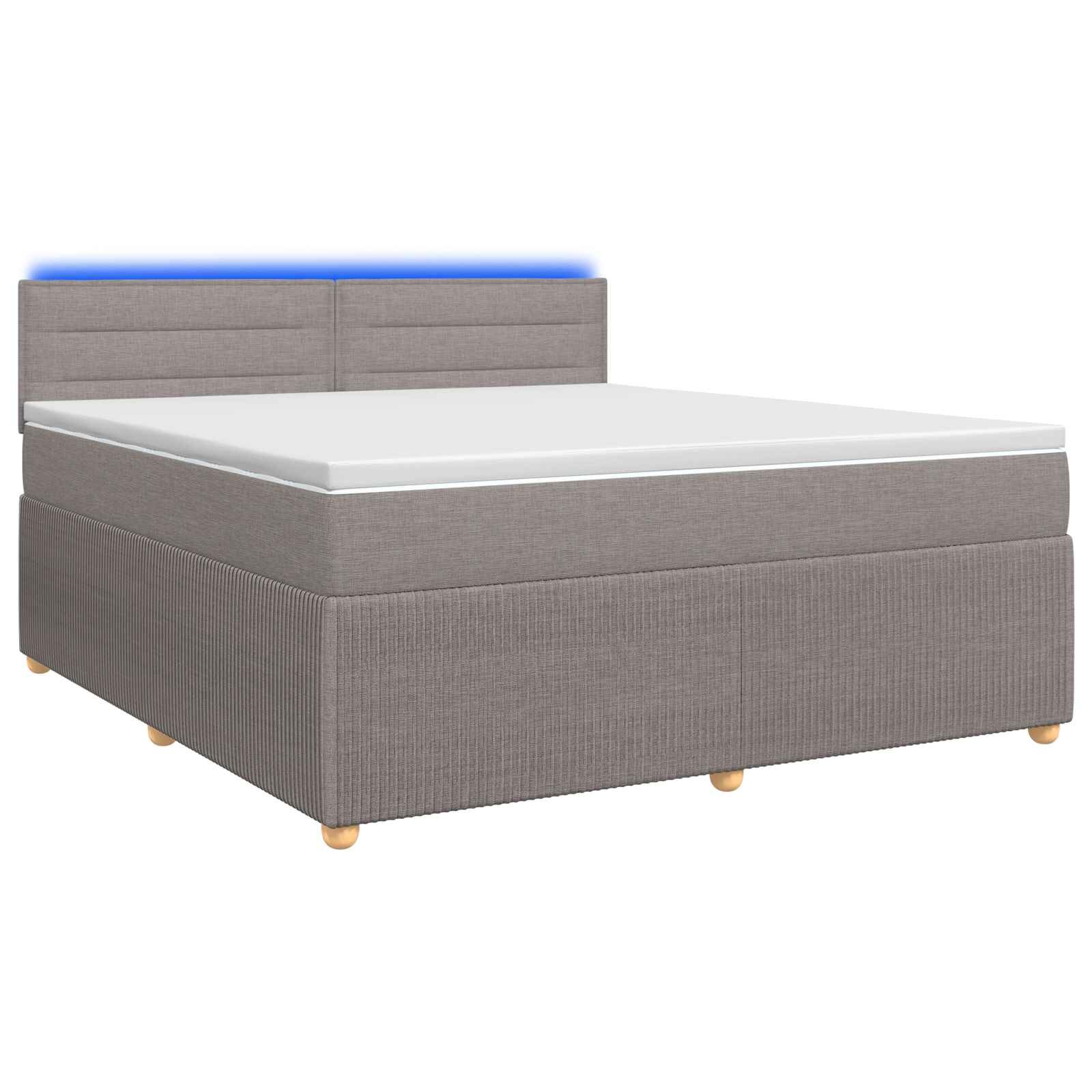 vidaXL Posteľ boxspring s matracom Sivohnedá 160 x 200 cm Látka