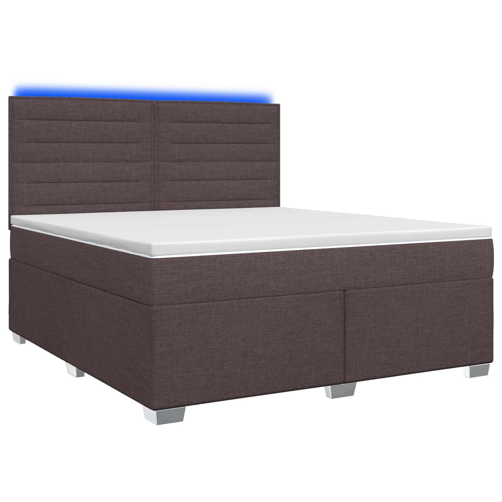 vidaXL Posteľ boxspring s matracom Tmavohnedá 180 x 200 cm Látka