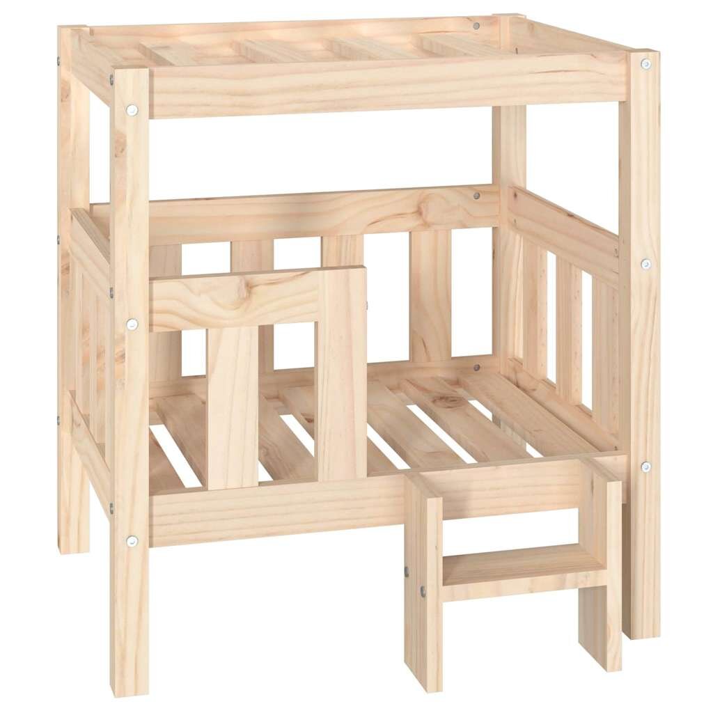 vidaXL Posteľ pre psa 655x505x70 cm borovicový masív