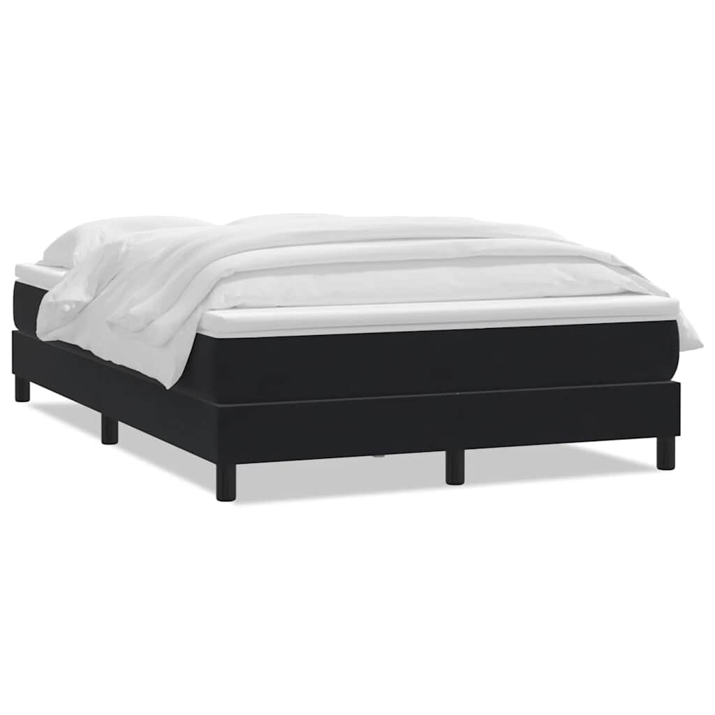 vidaXL Posteľný rám boxspring s matracom čierny 160x210 cm zamat