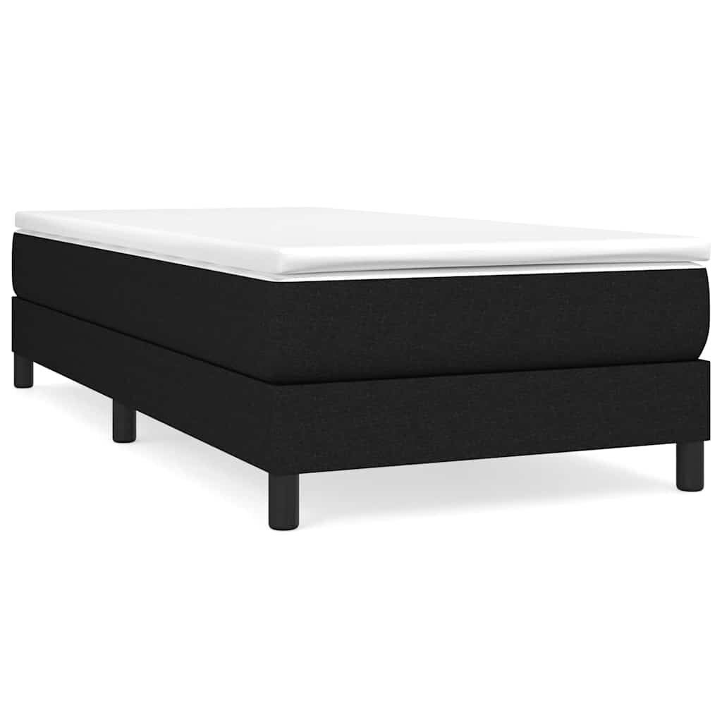 vidaXL Posteľný rám boxspring s matracom čierny 80x200 cm látka