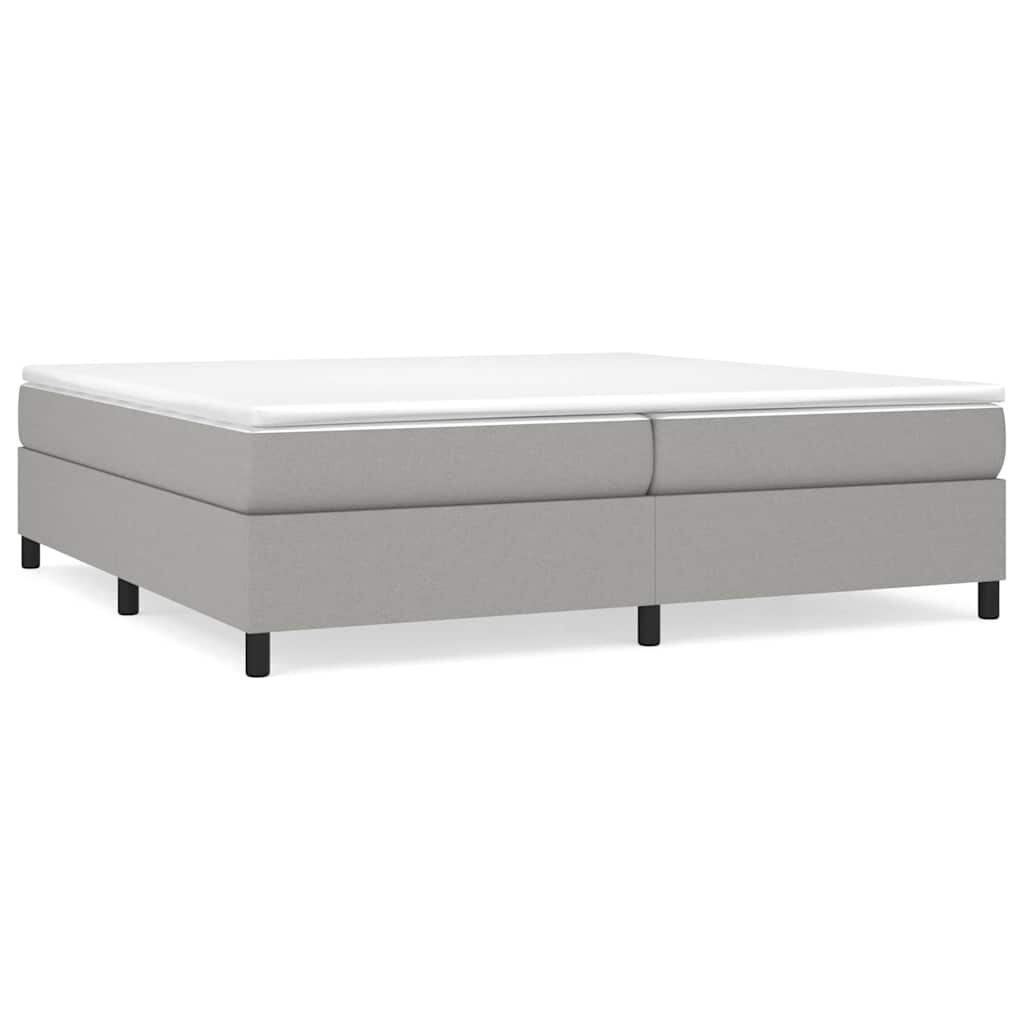 vidaXL Posteľný rám s boxspringom bledosivá 200x200 cm látka