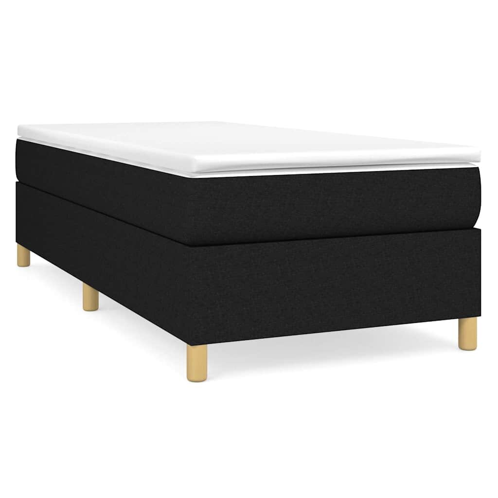 vidaXL Posteľný rám s boxspringom Čierna 90x190cm Látka