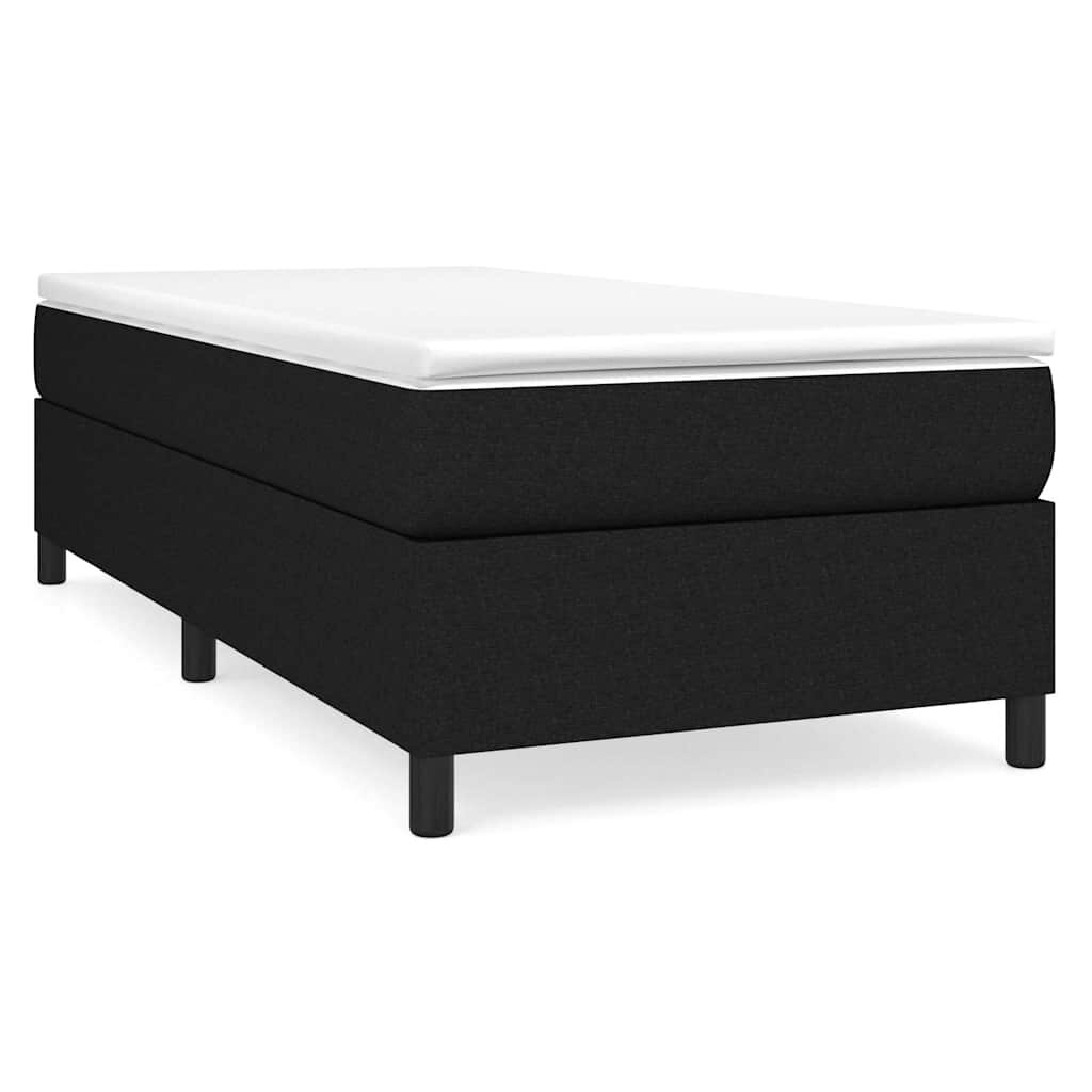 vidaXL Posteľný rám s boxspringom Čierna 90x190cm Látka