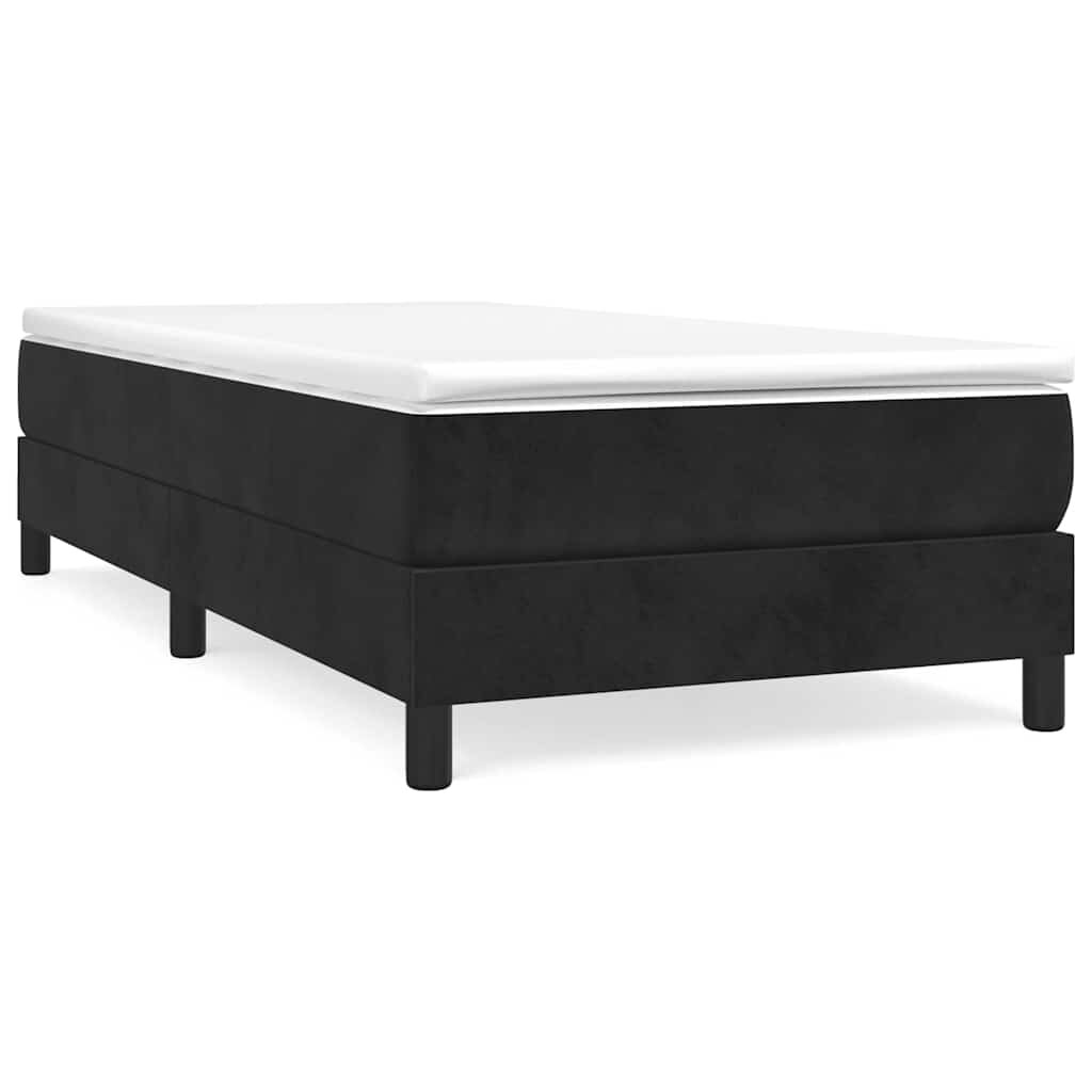 vidaXL Posteľný rám s boxspringom čierny 100x200 cm zamat